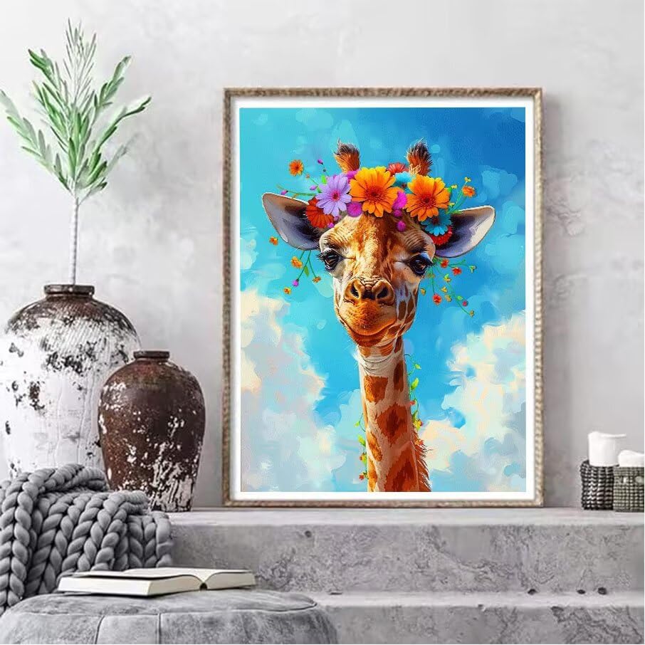 Diamond Painting Girafe 60x80cm : Kit Broderie Diamant Complet
