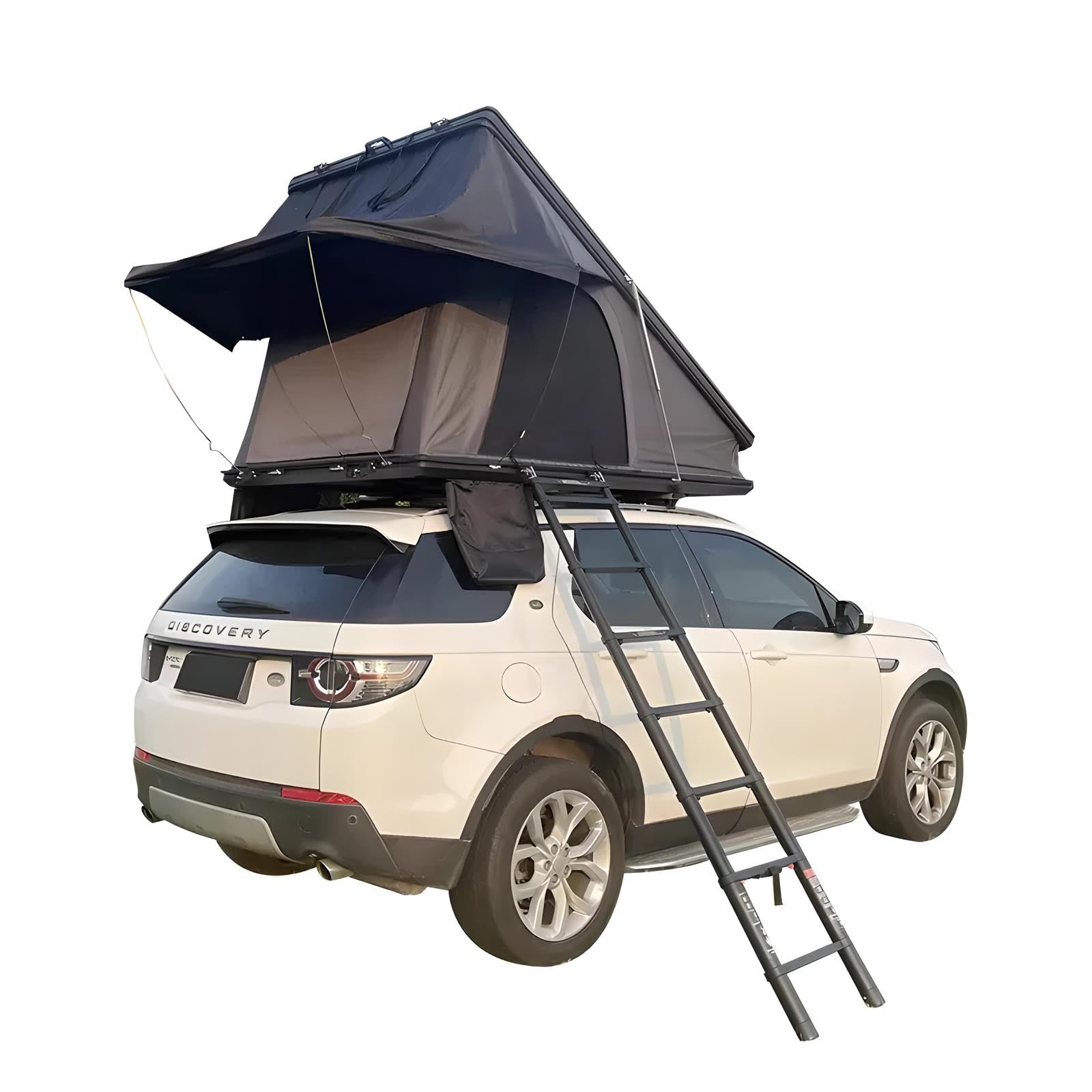 Tente de toit de voiture - Noir et gris - Boîtier rigide en aluminium - Tente de camping - Triangle