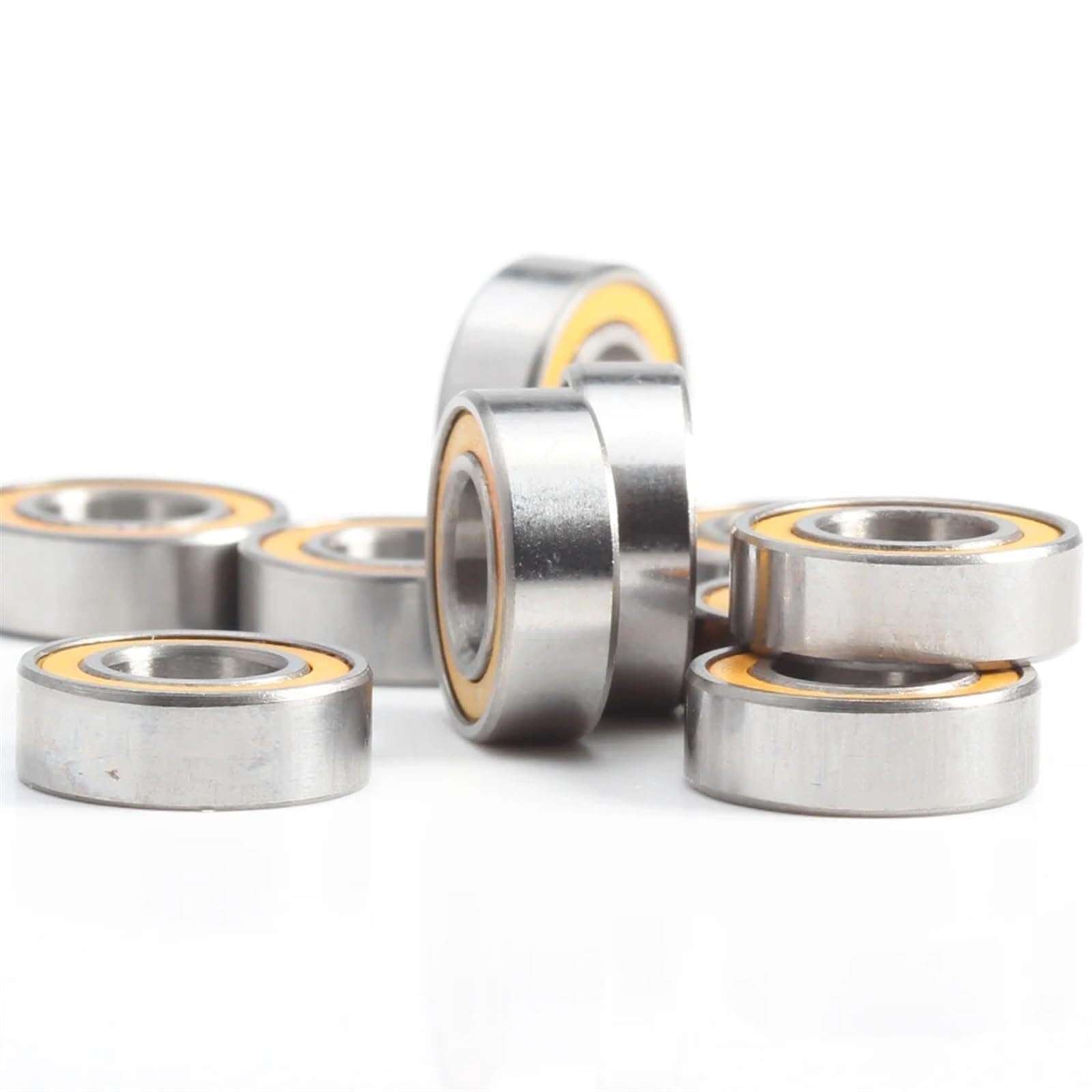 MR126RS łożysko 10 sztuk 6x12x4 mm ABEC-3 Hobby elektryczny zdalnie sterowany samochód ciężarówka MR126 RS 2RS łożyska kulkowe MR126-2RS pomarańczowe uszczelnione