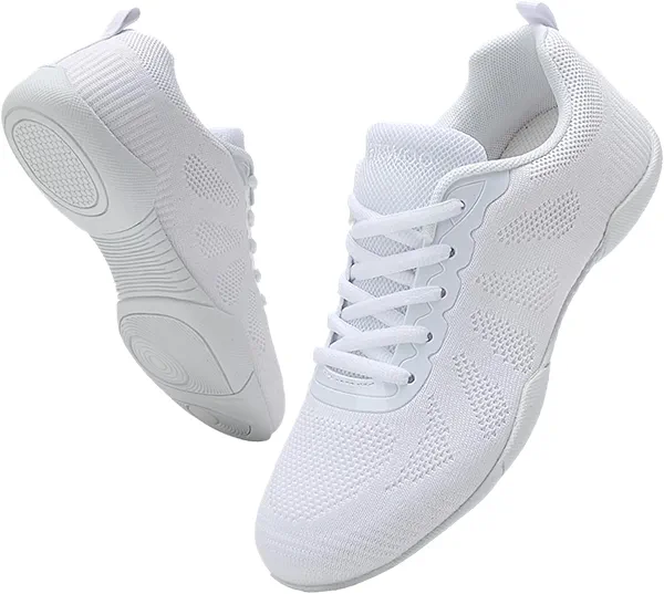 OITLSR Cheer Shoes Girls Black Cheerleading Dance Shoes Athletic Training Tennis Breathable Youth Competition Cheer Sneakers Little Kid Size 12 to Women 11.5