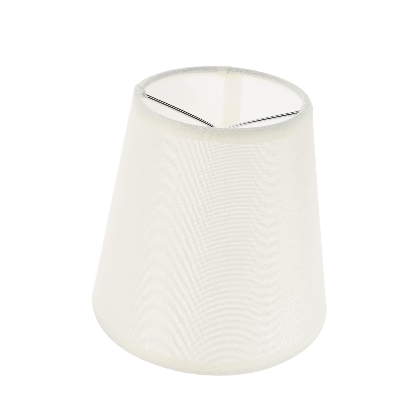 QUMIIRITY Clip-on Lampshade Fabric Lampshade for Table Lamp Sheer Beige Easy Install