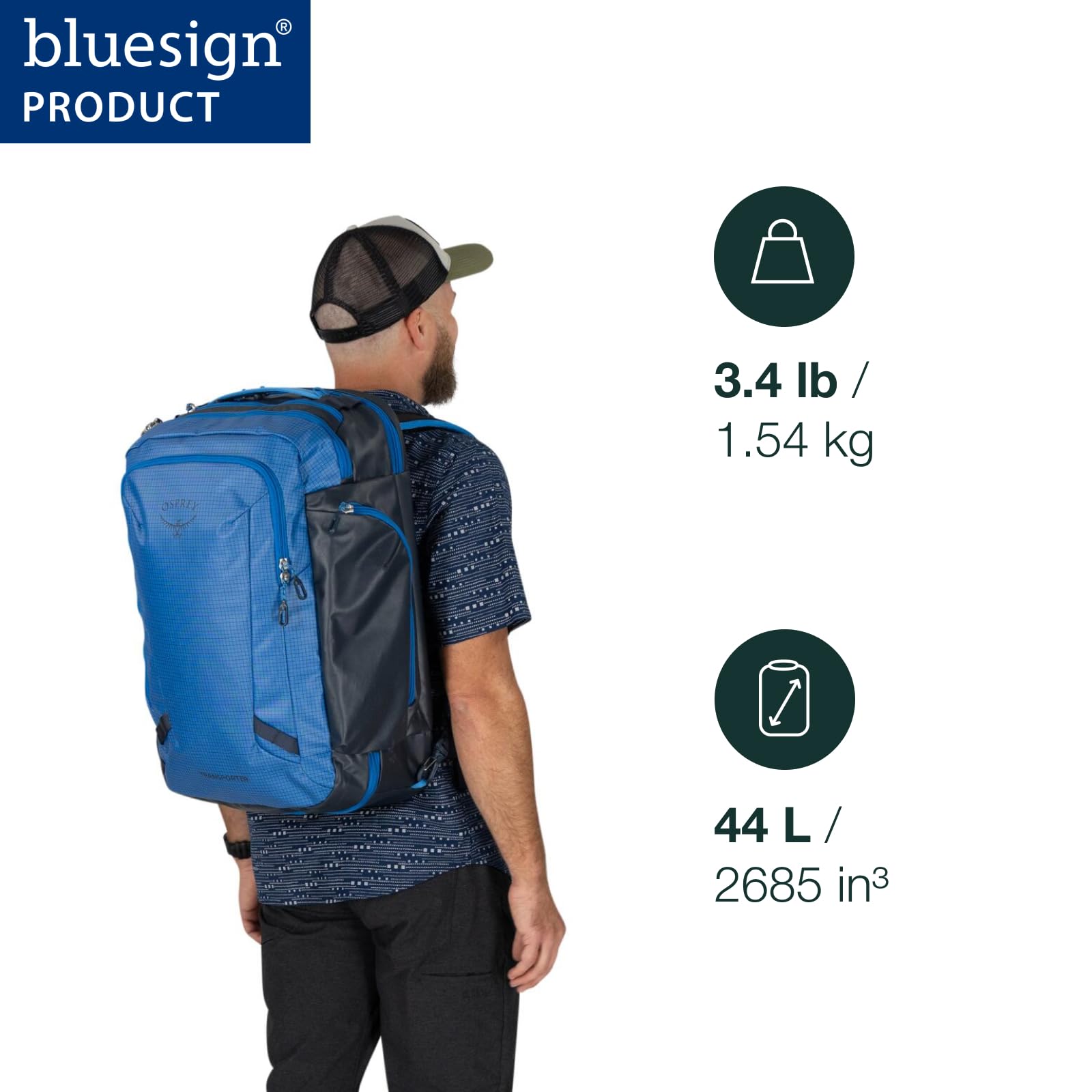 Osprey Transporter Travel Pack 44 Raven Black