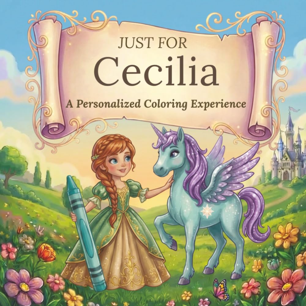 Just for Cecilia: A Personalized Coloring Experience: 50 total coloring pages | 28 coloring pages featuring Cecilia's name | 22 coloring pages themed for girls (Personalized Coloring Book Series)