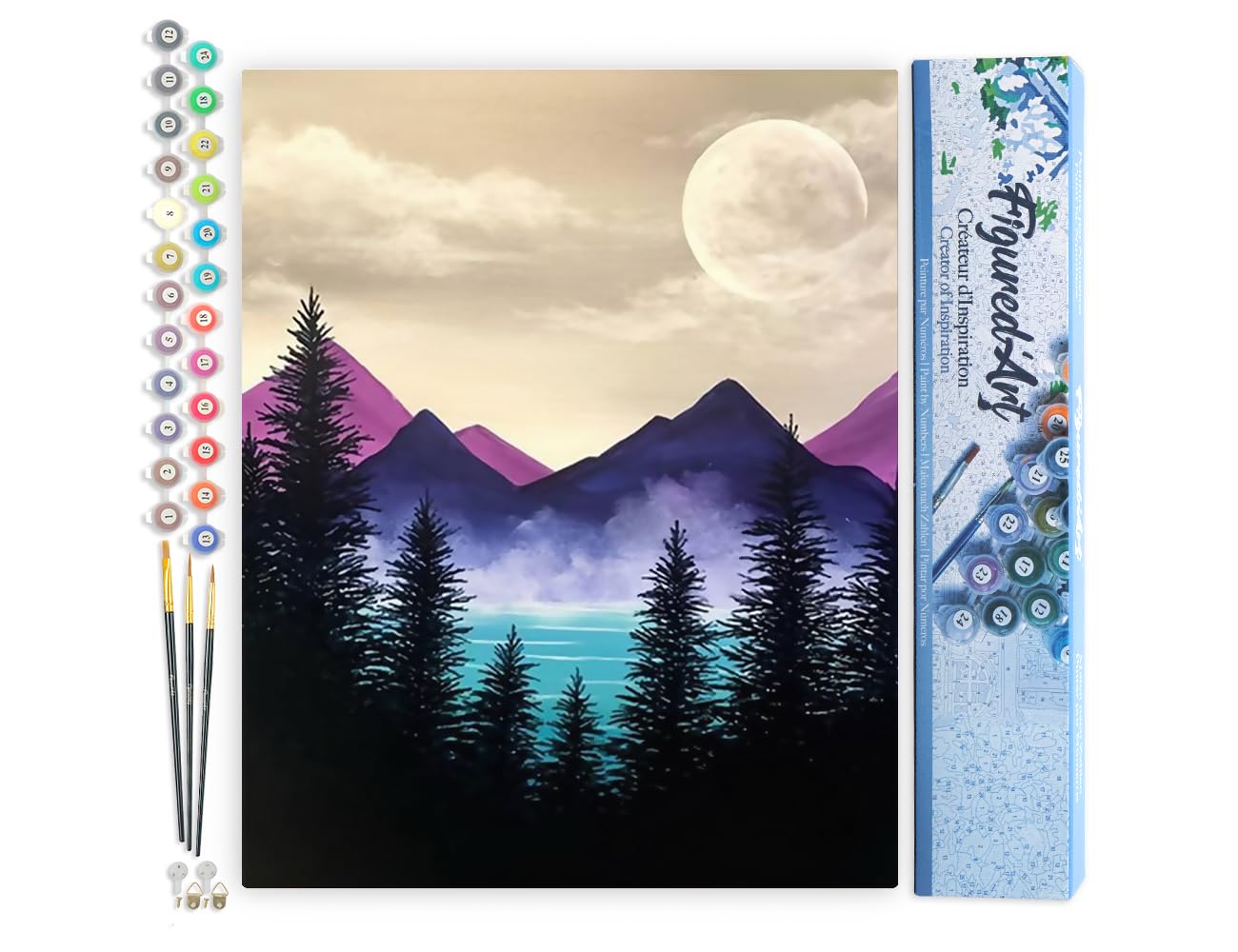FiguredArt Paint by Numbers Kit for Adults Forest ประเทศไทย | Ubuy