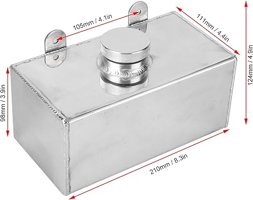 Miniatura 4 de Botella de lavadora de parabrisas de aluminio, botella de aluminio para lavadora de parabrisas de coche, 2L, pulverizador intercooler pulido, piezas