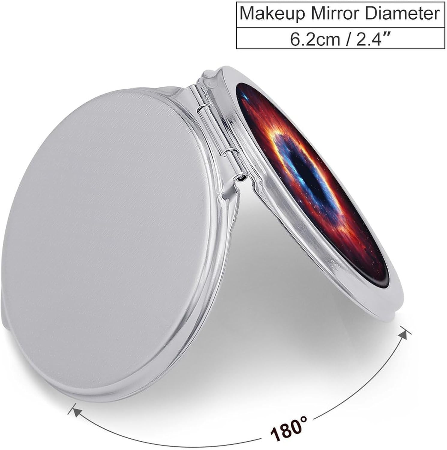 Outer-Spaces Nebula Galaxy Compact Makeup Mirror Mini Foldable Cosmetic Mirror Portable Travel Mirror for Purse Pocket