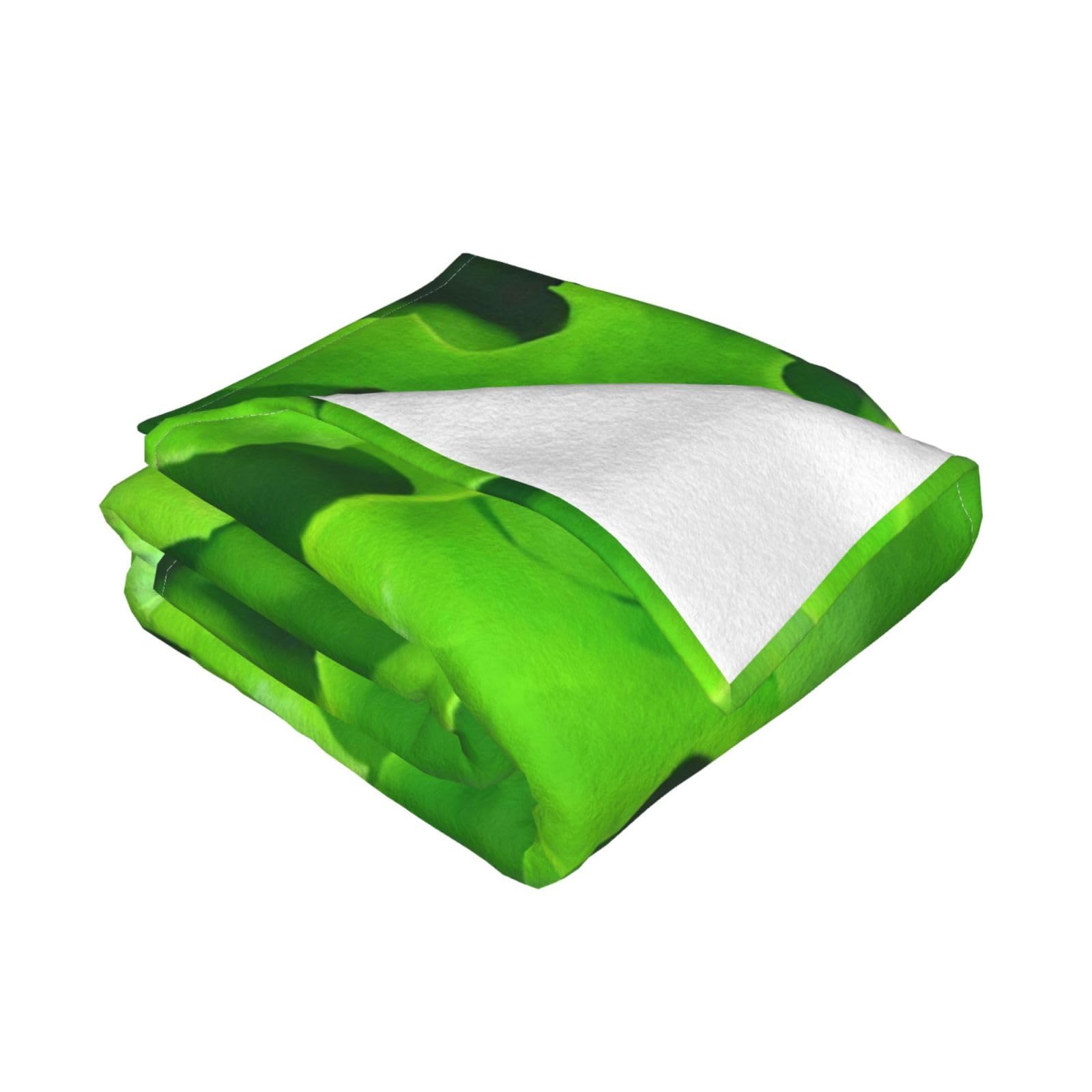 Amazon｜ブランケット 緑のレタス柄 フランネル ふんわりおしゃれ毛布