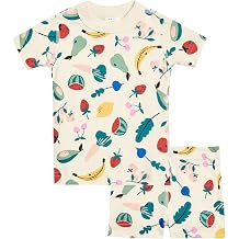 Hanna Andersson Womens HannaJamsa Print Short John Pajamas Set Toddler/Little Kid/Big Kid Veggies 2T One Size