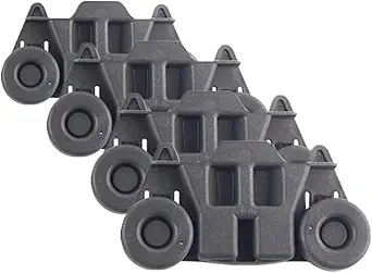 4 Pack W10195416 Dishwasher Wheels Lower Rack Wheels, Resisstant to Rust, Replacement Part for AP5983730 PS11722152 KDFE104DSS5 66513223N410, Upgraded Dishwasher Rack Wheels (Packs of 4)