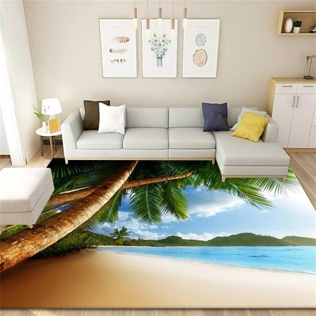 Tapis doux vert au toucher soyeux 100x150 pour décoration chambre ado
