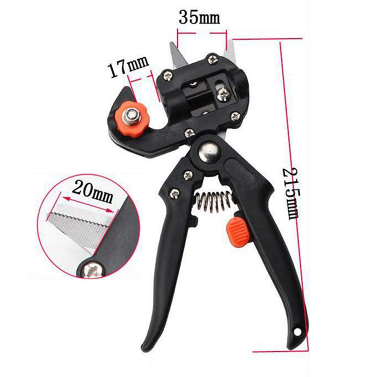 Attrezzi per innesti da Giardino 2 in 1 Kit per potatura da Giardino con Lame di Ricambio per coltelli da innesto, Kit di Attrezzi per potatura per potatura di Alberi da frutto per Rami di Piante