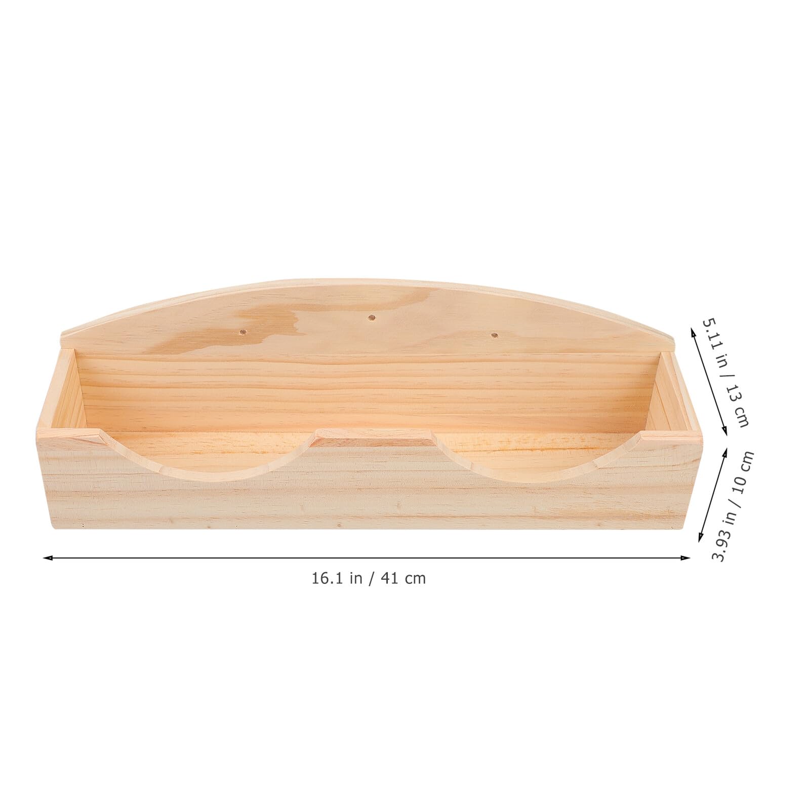 Holz Futterkrippe mit Grashalter für Kleintiere im Käfig