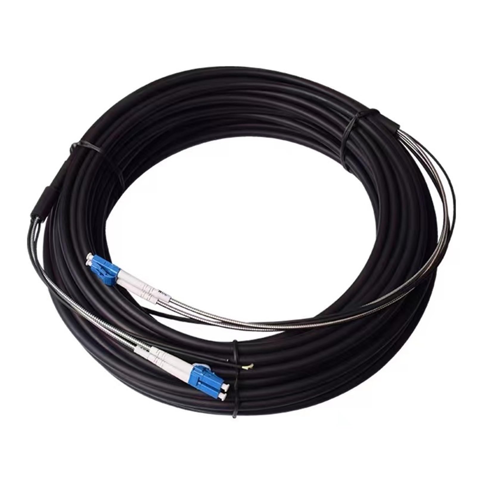 Cordon de raccordement extérieur 250 m 2/4 conducteurs 7,0 mm 2C 4C CPRI LC SC FC SM DVI câble blindé à Fibre Optique FTTH étanche 2 conducteurs(LC-FC,4C SM Out Connector)