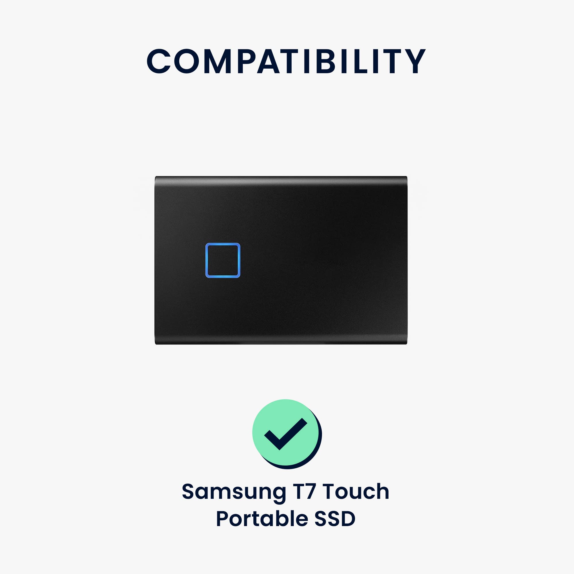 kwmobile Silikonowe etui kompatybilne z Samsung T7 Touch przenośny dysk SSD - etui ochronne na dysk SSD - czarne