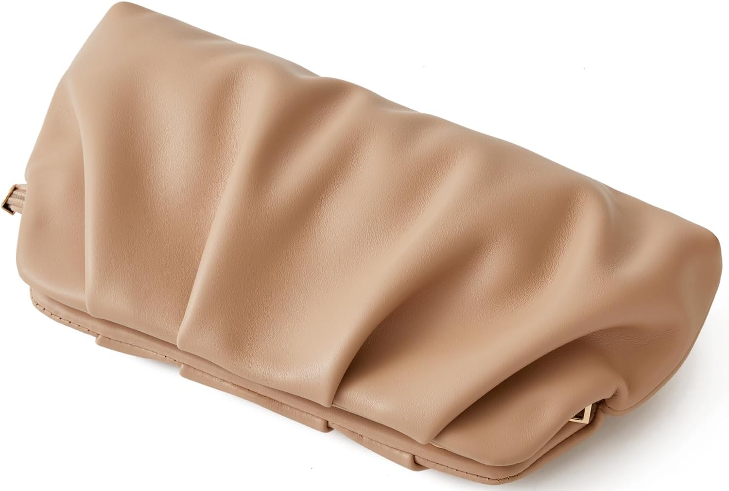 Women's Clutch Purse,Evening Bag for Women Ruched Clutch Purse Detachable Metal Chain Crossbody Bag - Image 4