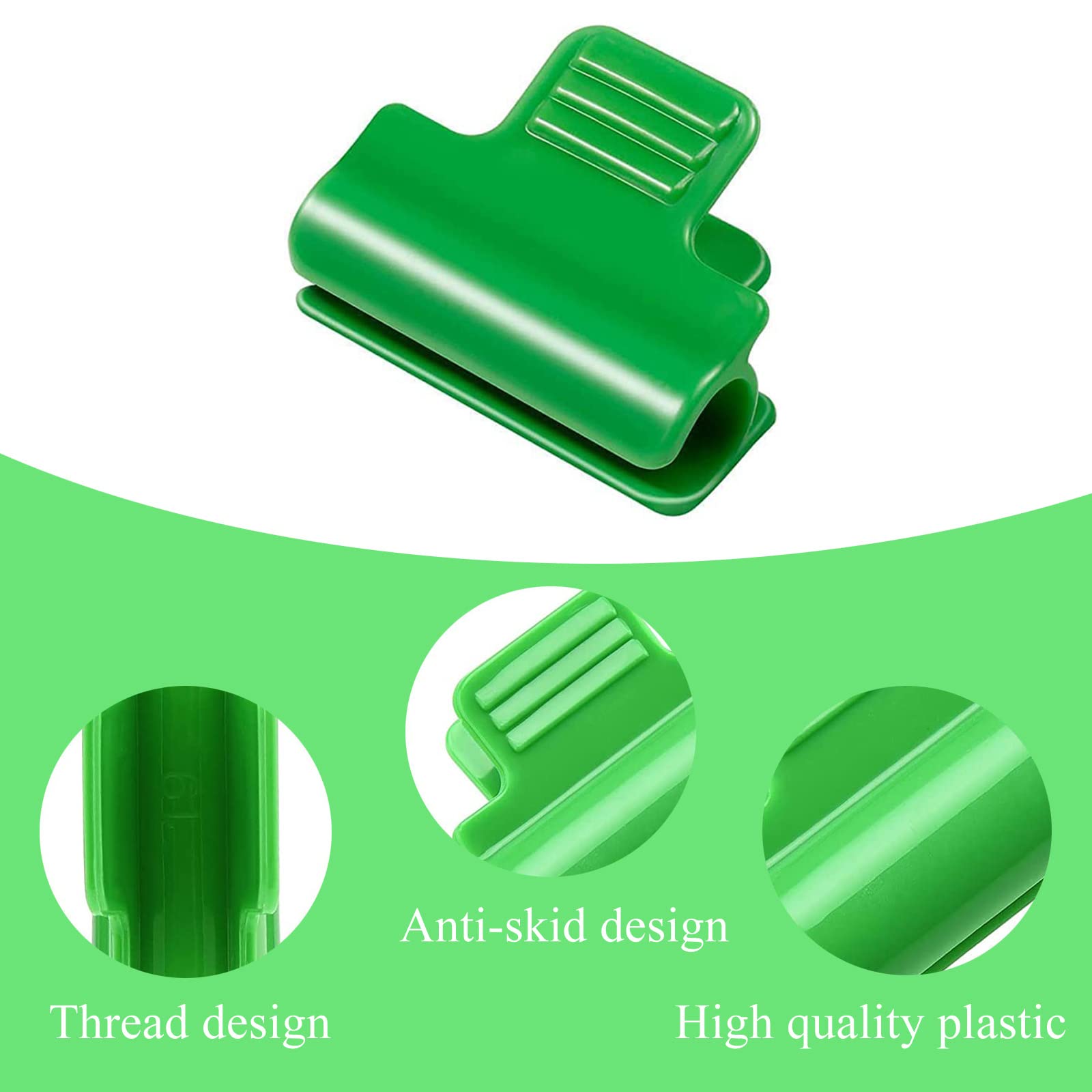 50 PCS Greenhouse Clamps, Garden Shading Pipe Clips, Frame Shading Net Rod Clip, Netting Tunnel Hoop Clips - Image 3