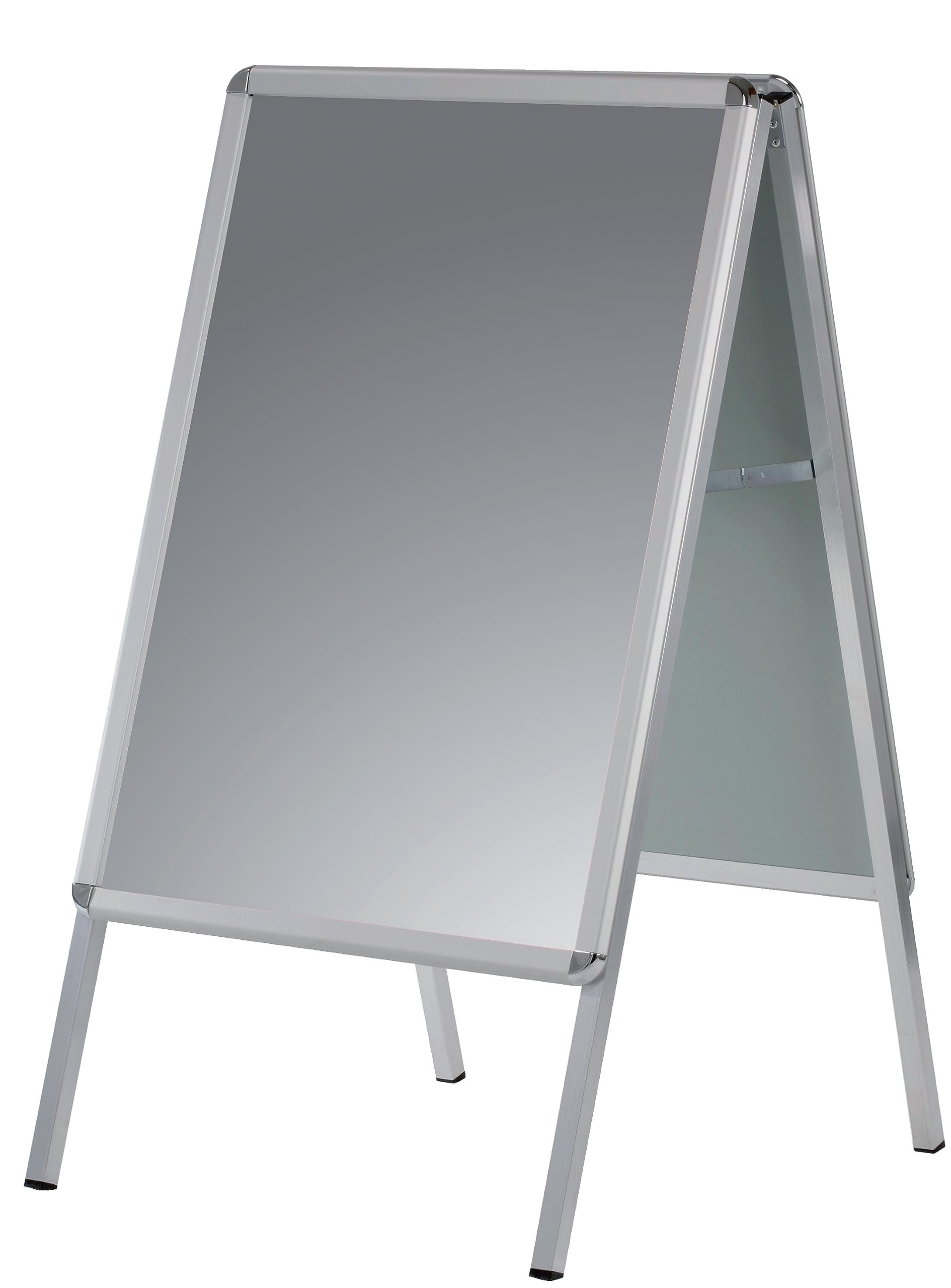 FRANKEN Plakatständer Kundenstopper A1 mit Klapprahmentechnik, freistehend, doppelseitig, Aluminiumrahmen, Standard, BSA1