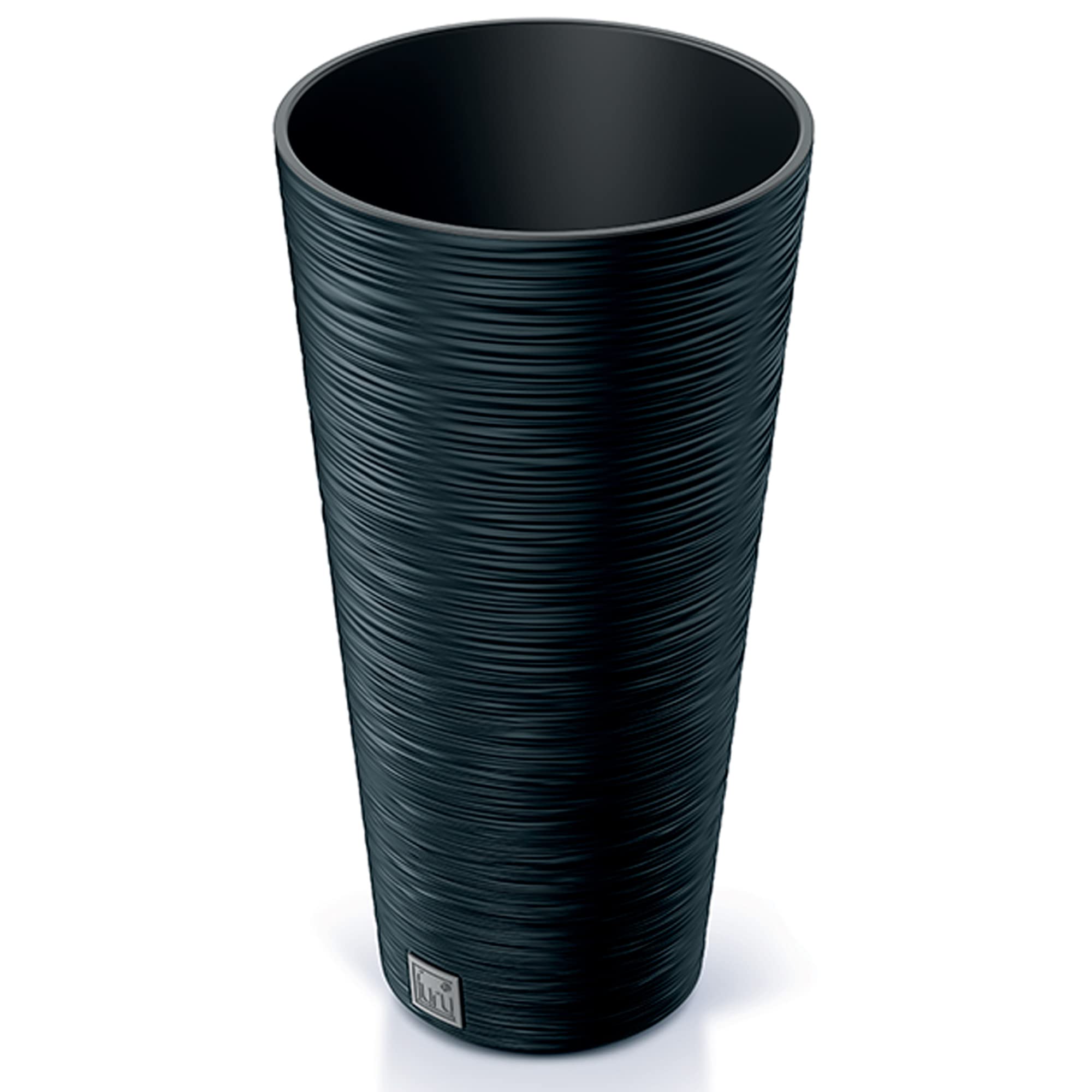 Prosperplast Furu Collection 30 x 30 x 57.5 cm Anthracite Planter with Reservoir, 15 Litre Capacity, 30 x 30 x 57,5 cm