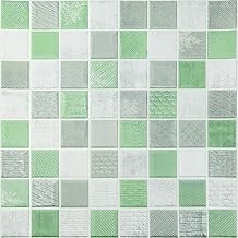 Mutois Self-Adhesive Waterproof PE Foam 3D Wallpaper Sticker for Bathroom, Living Room, and Home Decoration (70 x 70cm, Appx. 5.3Sq Feet) Pack of 1 Piece//Green Box