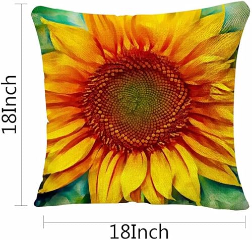 Miniatura 5 de IBILIU Fundas de almohada de girasol, funda de almohada para decoración del hogar, 18 x 18 pulgadas