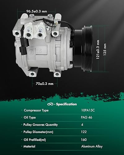 Miniatura 8 de SCITOO Compresor de CA para 2008-2010 para Hyundai Tucson 2.0L para Kia Sportage 2.0L CO 11374C
