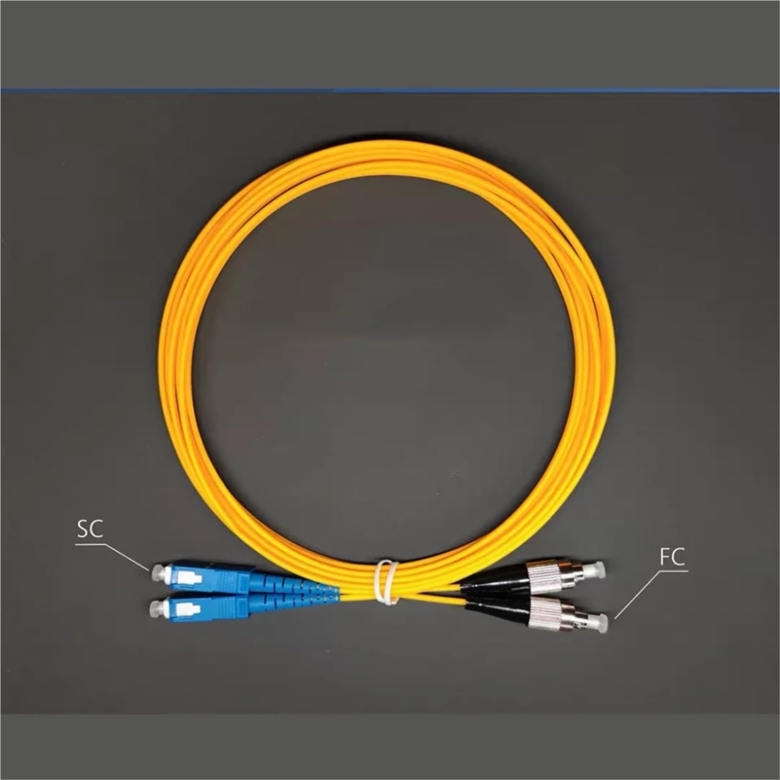 Światłowodowy kabel krosowy SC-FC jednomodowy dupleks pojedynczy tryb 10-100 m 3 mm 2 mm 50 m 1 szt