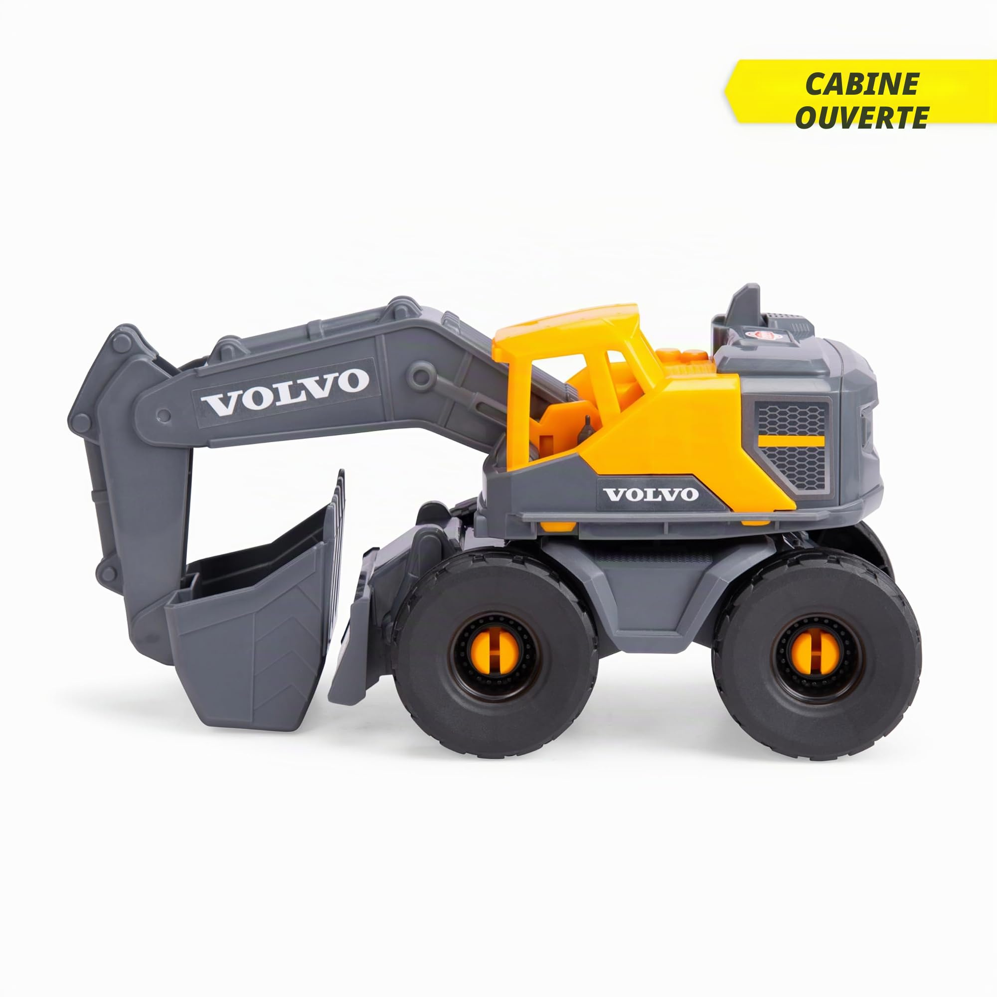 Dickie Toys Volvo Bagger Tough Excavator (26 cm) – Pelle Jouet pour Enfants à partir de 3 Ans avec Roue Libre, Bras et Pelle Mobiles, Convient comme Jouet de Sable