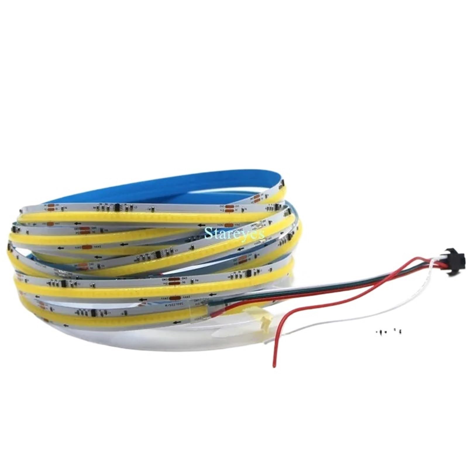 KCTRELTQS 1pcs SPI LED Strip Light 24V 5m Addressable Pixel White CCT RGB RGBW RGBCCT WS2811 WS2814 Digital IC FCOB Magic Color Tape Rope(COB Pixels RGB)