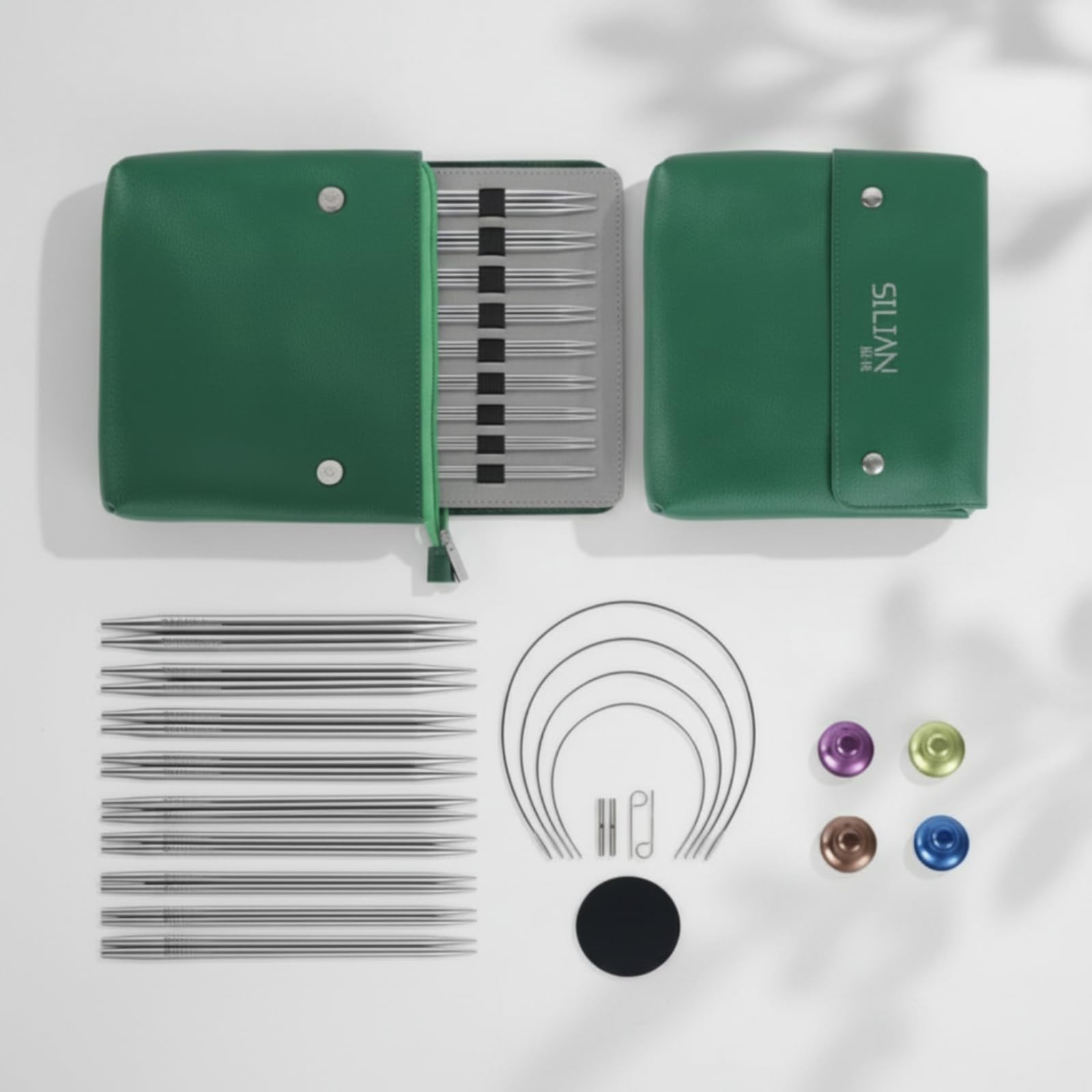 Agujas Circulares con Estuche Portátiles