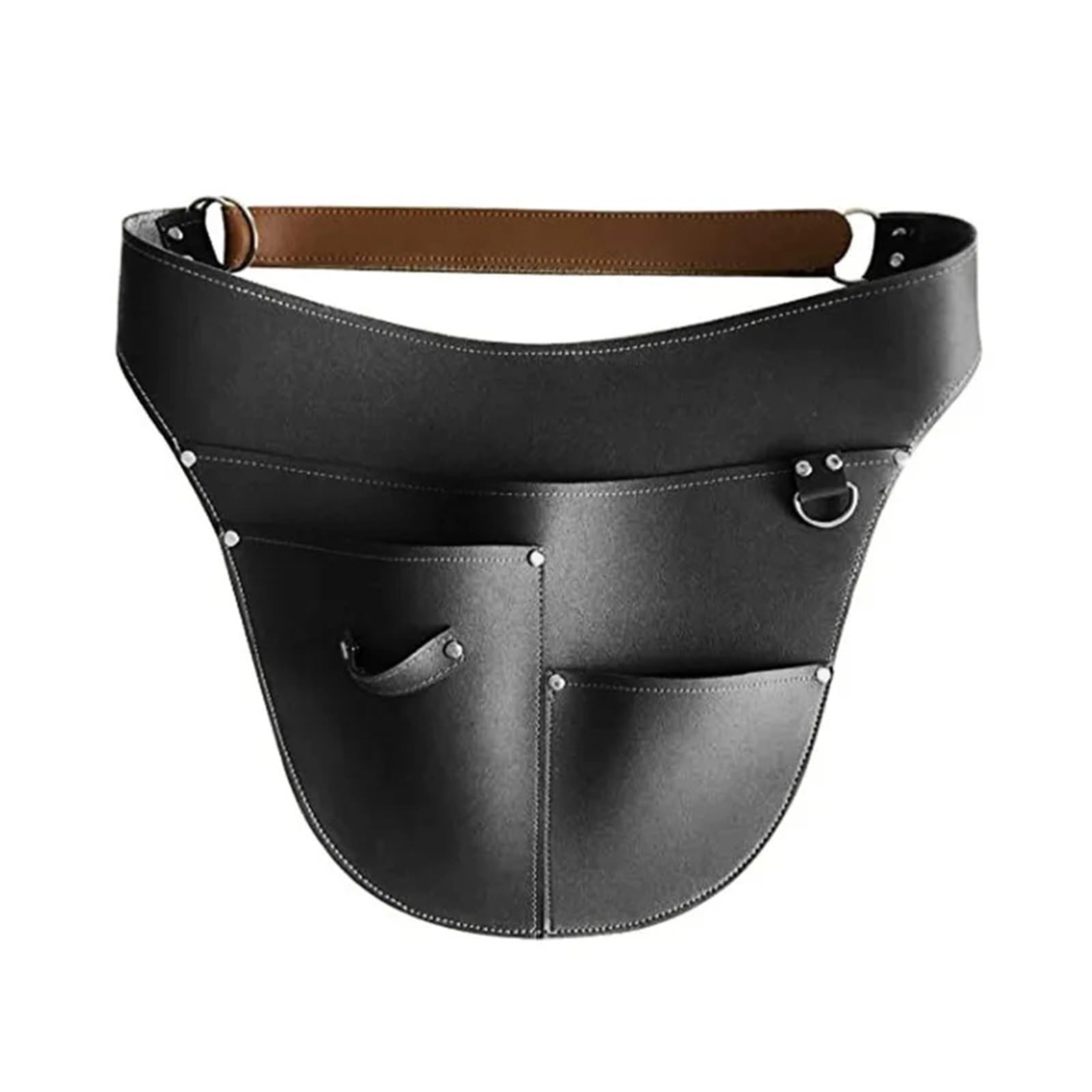 Cinturon Herramientas Delantal de cintura cuero PU impermeable | Con bolsillo ajustable for herramientas for carpintería de jardinería.