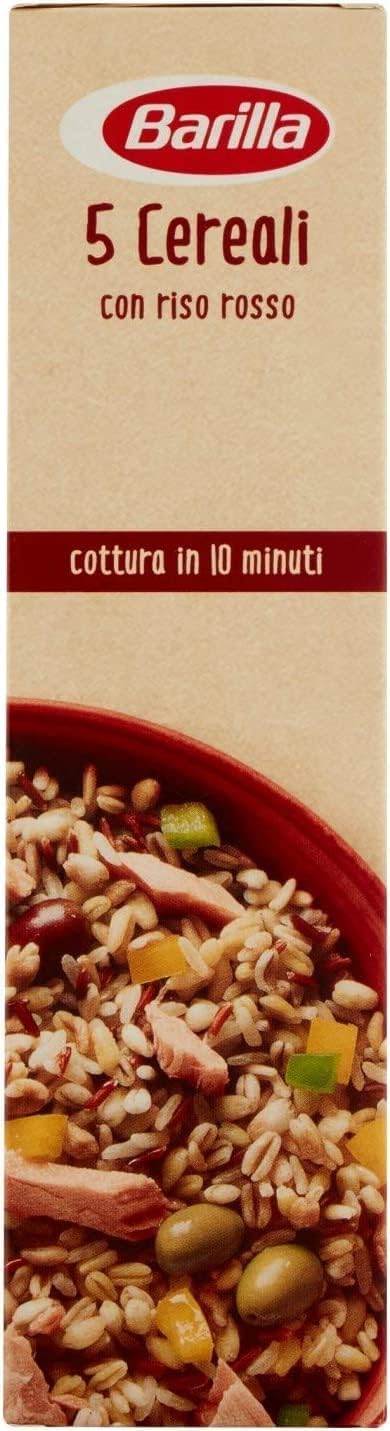 Italian Gourmet 5 Cereali Roter Reis miscela cereali 12 x 400g Salate Bowls | Ballaststoffreiche Körnermischung, rapida cottura, ottima come contorno o, Gesamtnettogewicht 4,8 kg + Kostenlos Polpa 400g