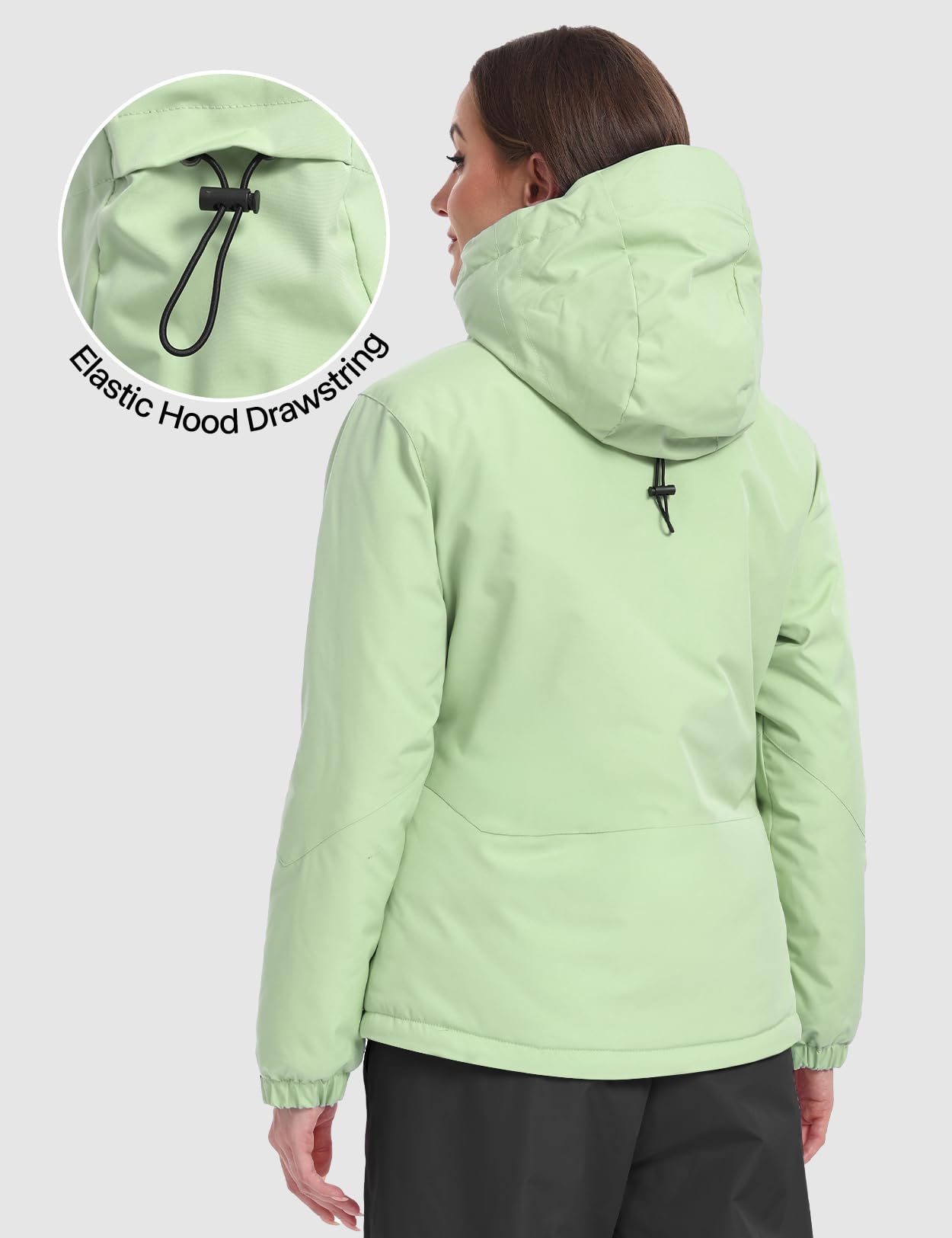 GEMYSE Donna Giacca da Sci con Bretelle Interne Invernale Calda Impermeabile e Antivento Giubbotto da Montagna Ideale per Snowboard Escursionismo e Sport sulla Neve
