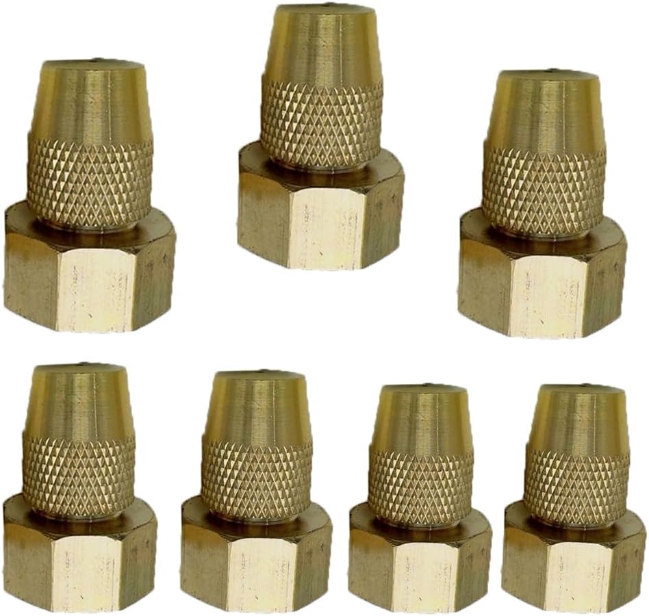 20 adjustable brass nozzles, adjustable garden sprayer, 18mm (0.71in) threaded port universal. 8-edge adjustable nozzle 20pcs