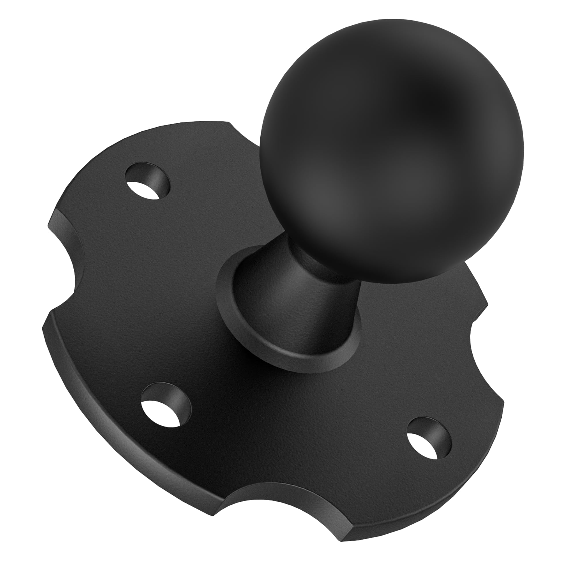 Keuvirya 1" Ball Mount Base w/Aluminum Alloy AMPS 4-Hole Plate & TPU Ball Adapter | Compatible w/RAM Mounts B Size 1" Ball Socket Arms | Durable CNC Machined Design for Tablets & GPS