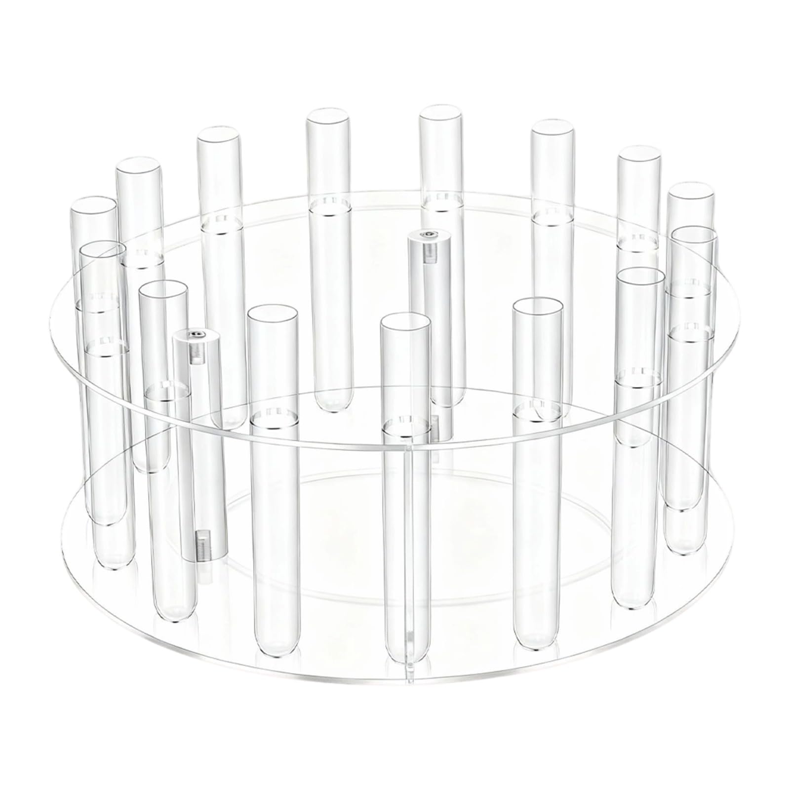 Soporte acrílico para tartas, 30 cm, transparente, redondo, para tartas de boda, corona floral, jarrón de tubo de flores, soporte de exhibición para decoración de mesa de postre de fiesta
