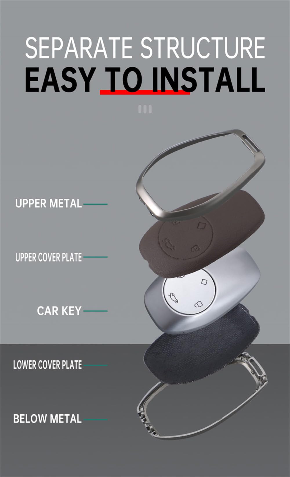 HIBEYO Coque De Clé De Moto En Cuir De Vachette Pour Vespa Piaggio