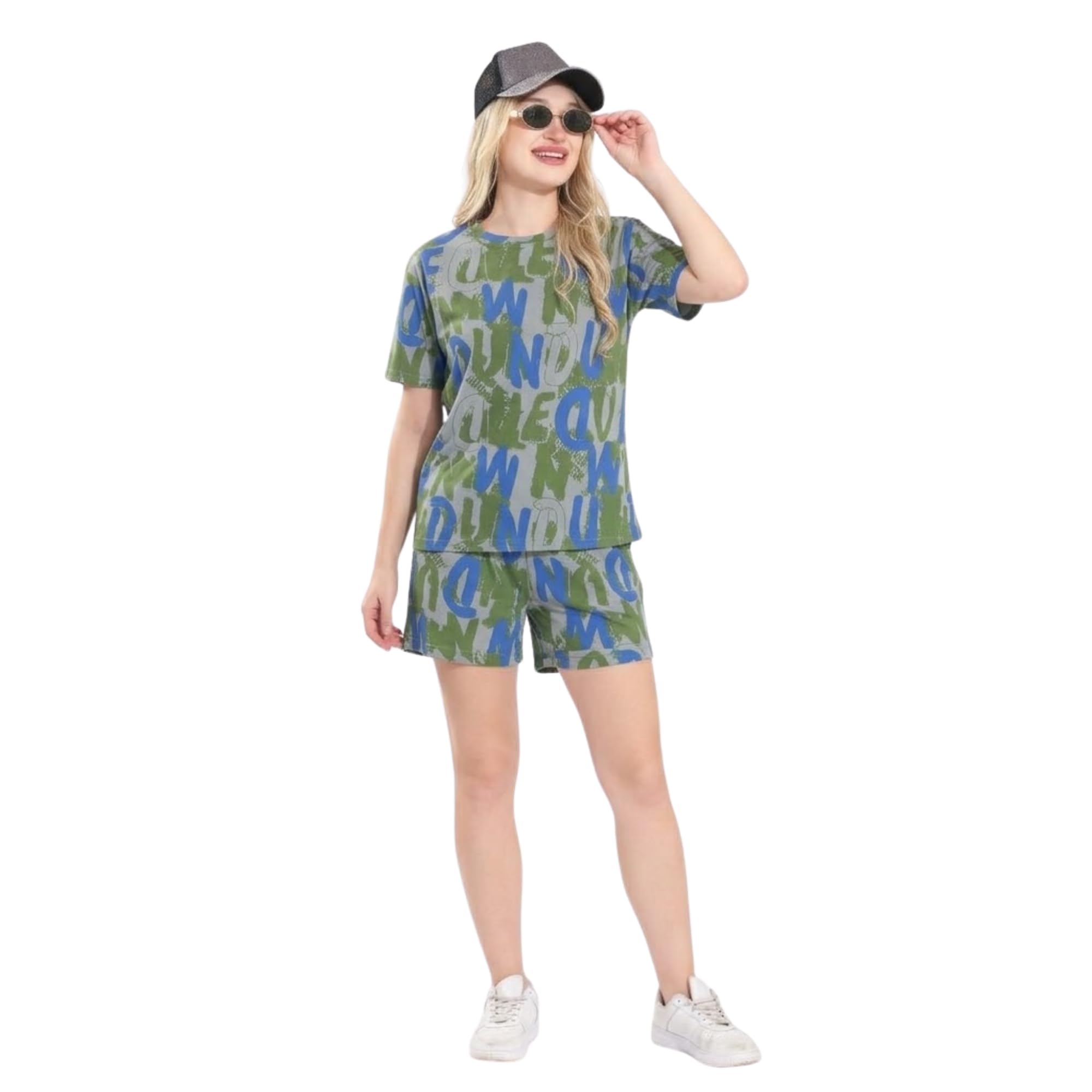 kf khush Women’s Printed Co-Ord Set Nightwear | Stylish Top & Shorts Set | Soft Breathable Fabric | Trendy Loungewear | Comfortable Sleepwear, Home Wear, Daily & Summer Outfit | Multicolor-picture-57