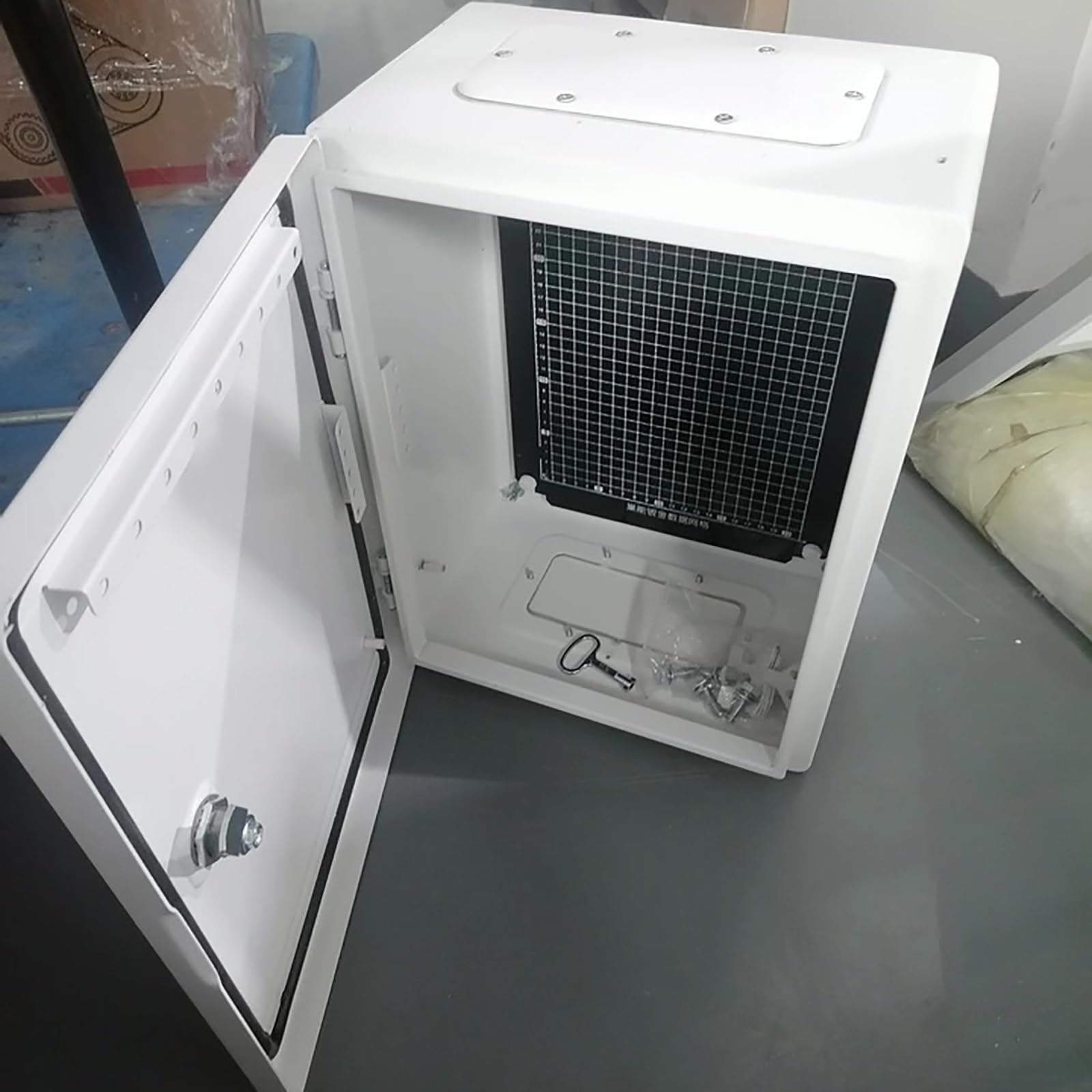 Armario Electrico de Acero Laminado en Frío, Caja Estanca Exterior Electrica, Cuadro Electrico Superficie Acabado con Recubrimiento en Polvo Electrostático, Grado IP55(50x60x20cm/20x24x8in)