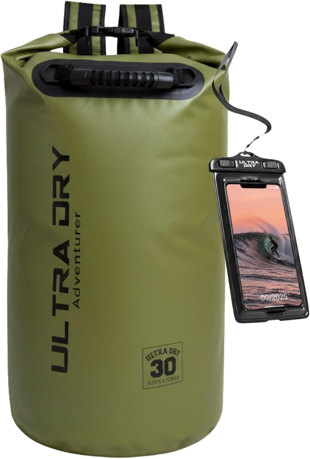 Premium Waterproof Bag, Sack with Phone Dry Bag and Long Adjustable Shoulder Strap Included, Perfect for Kayaking/Boating/Canoeing/Fishing/Rafting/Swimming/Camping/Snowboarding