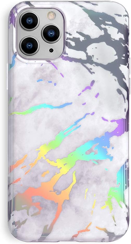 Velvet Caviar Compatible with iPhone 11 Pro Case for Men, Women - Cool Protective Phone Cases (Holographic White Marble)