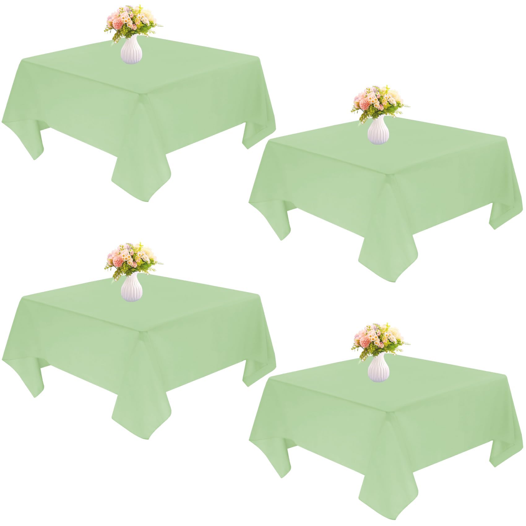 Amazon.com: JALANCY 4 Pack Square Table Cloth 85x85 Inch Sage