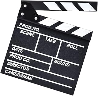 LIGHTAOTAO 1 peça placa de diretor de madeira placa de claquete de filme ripa adereços para fotos tiro ripa filme ardósia placa de filme ardósia ardósia profissional clapperboard adereço TV filme câmera instantâneo