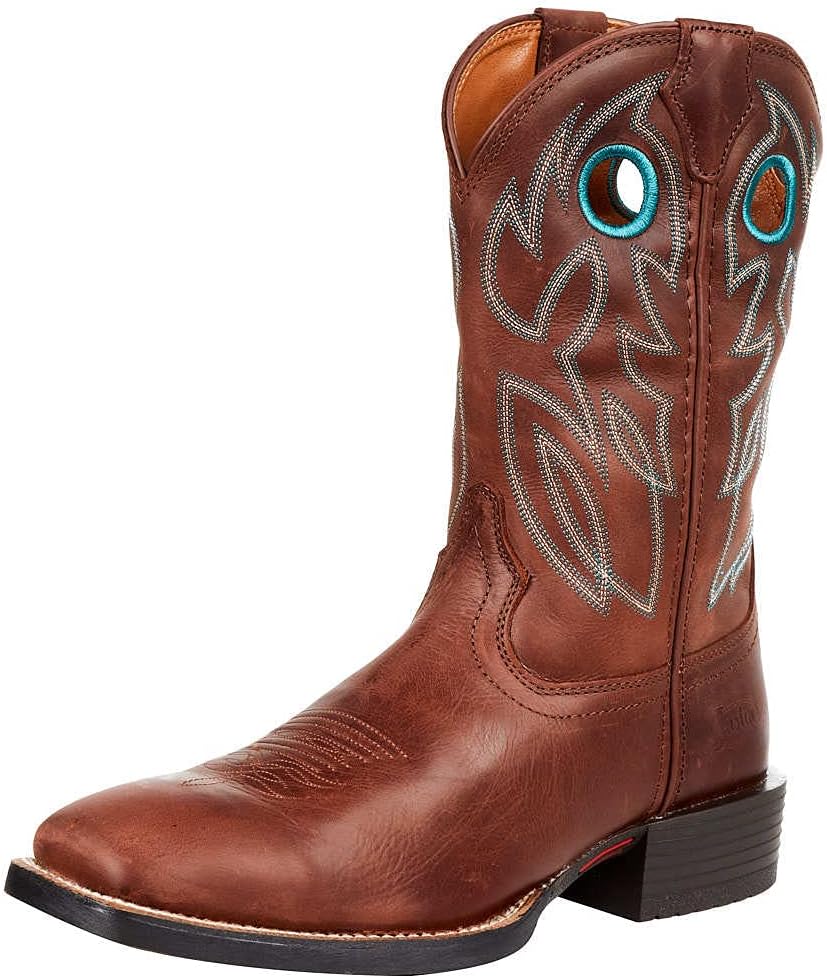 Justin Boots Mens Bowline Square Toe Casual Boots Mid Calf - Brown - Size 10.5 2E