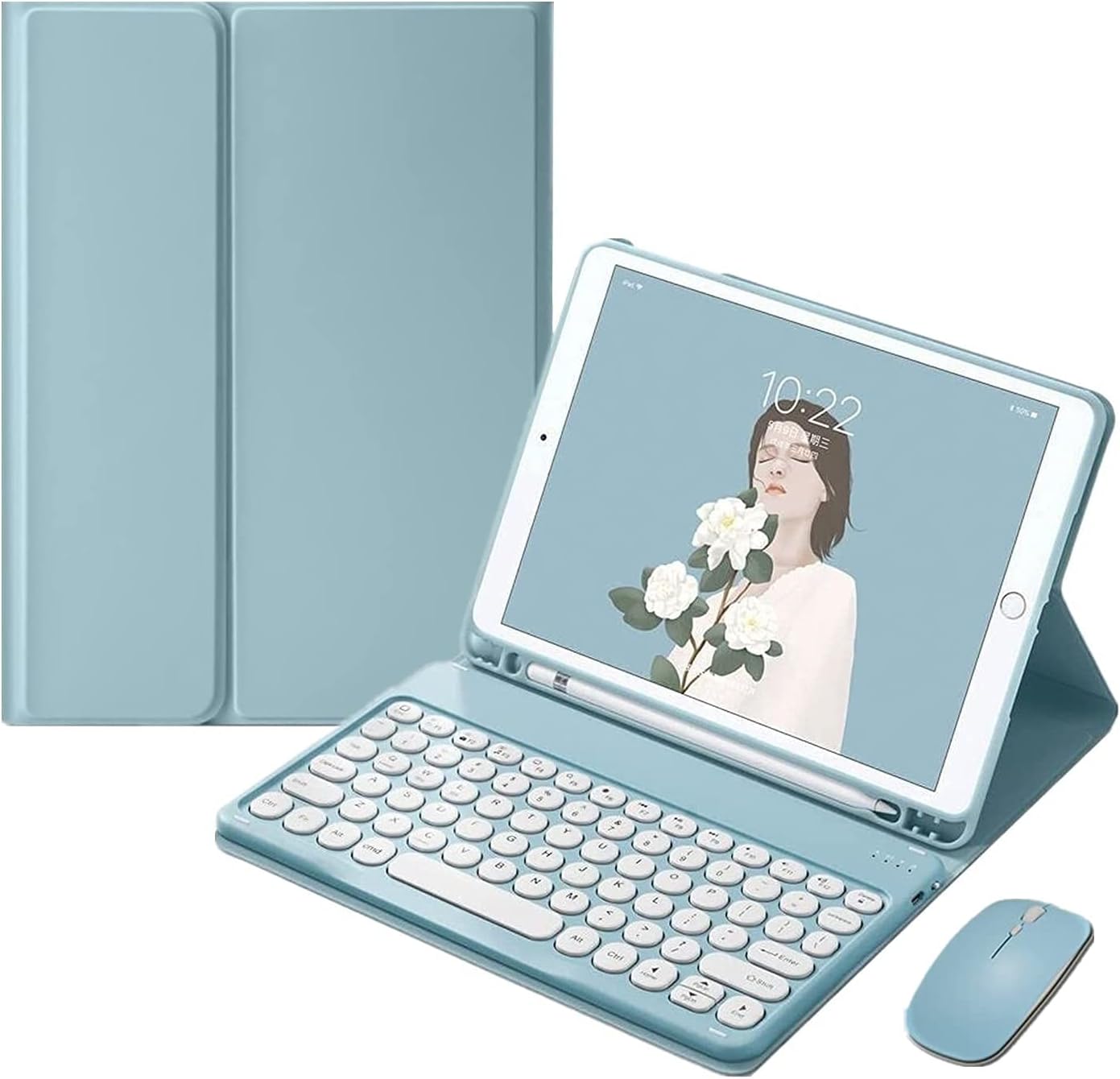 with mouse iPad Air2 iPad 5 iPad 6 Keyboard case 5th generation/6th