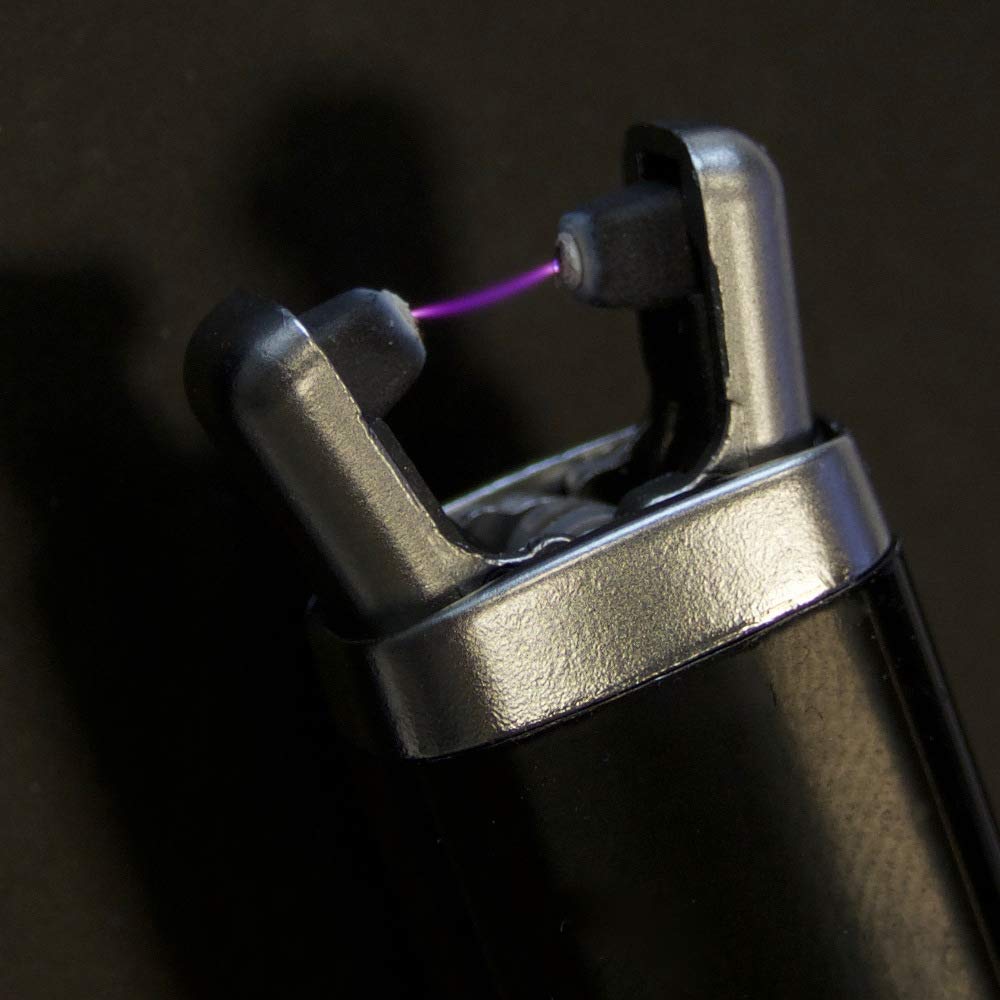 TFA Dostmann 98.1119.01 elektroniczna zapalniczka prętowa, łuk świetlny, zapalarka do świec, zapalniczka ładowana przez USB (czarna z zasilaczem USB)