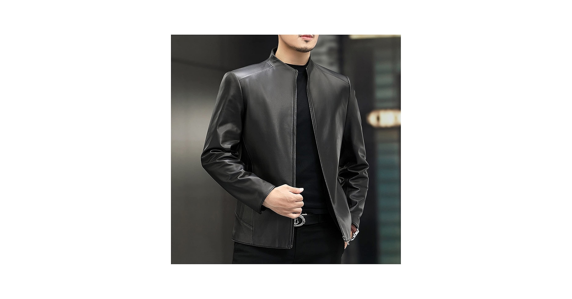 【新品】LOHEN V COLLAR LIGHT JACKET BLACK Louis Vuitton Black Lambskin Mink Collar Leather Jacket