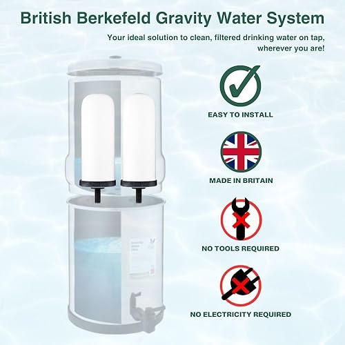 Miniatura 4 de British Berkefeld Doulton W9120133 8B76 - Filtro de repuesto de cerámica para agua potable de 7 pulgadas, 3 unidades