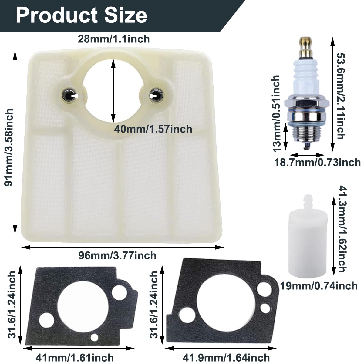 ZAMDOE Carburador para Husqvarna 61 266 268 272 272XP Motosierra 503 28 03-16 574331601 503 44 68-01 503 44 72-03 503280407 503280304 503280114 para Tillotson HS254B HS-260A Motosierra de Gasolina