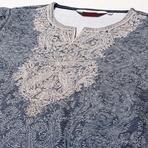 Image of BIBA Women Polyester Straight Printed Suit Set