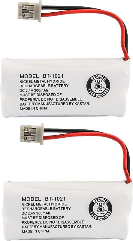 Batería recargable para teléfono inalámbrico original OEM Uniden BT-1021 BBTG0798001 (paquete de 2)